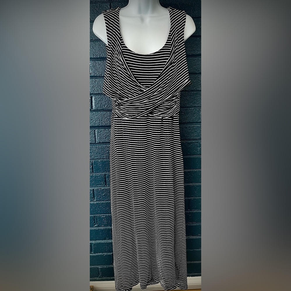 Black and White Striped Dress